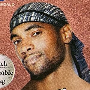 New Dream world quick dry sports men’s Du-Rag black white breathable stretch